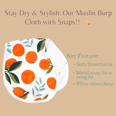 ZandH Global Set 4-Piece Muslin Swaddle Blanket for Baby Newborn Essentials with Swaddle, Burp Cloth & Bibs, Soft