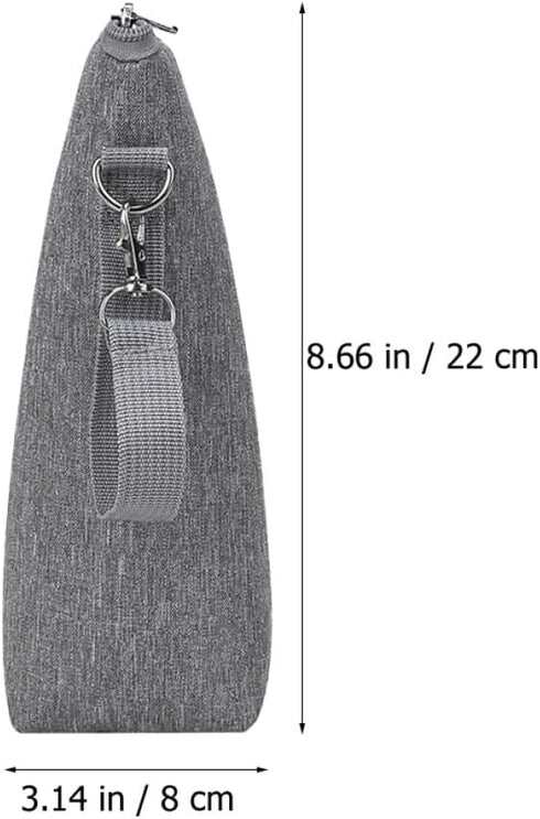 VOSAREA Insulated Bottle Bag Thermal Nursing Bottle Pouch Leak-proof Grey Portable Breast Milk Storage for Outdoor