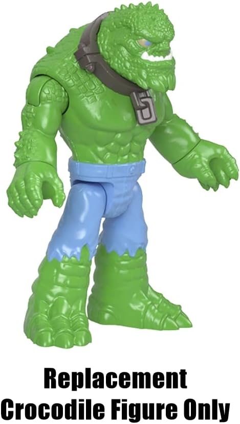 Replacement Part for Fisher-Price Imaginext DC Super-Friends Batsub Playset, Killer Crocodile Figure, Green with Blue