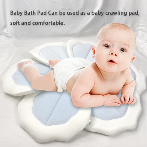 TOFOAN 31" Baby Bath Pad for Infant Bathtub Sink Flower Mat Tub Little Lotus - Petal Soft Supports Lounger Newborn