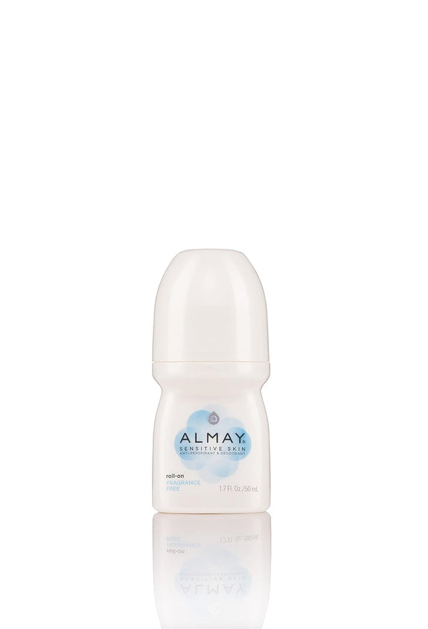 Almay Sensitive Skin Antiperspirant & Deodorant Roll-on,Fragnance Free- 1.7 Fl Oz (Pack