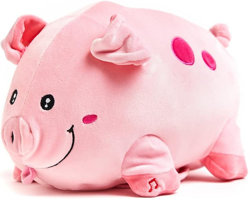Cuddle Barn Jiggly Wigglies Piggy - Animated Interactive Stuffed Animal Plush Toy, 11 inches, Plays Pop Goes The Weasel