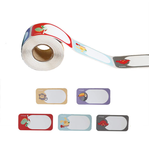 200 Pcs Bottle Labels, Animals Name and Date Label for Daycare or Kitchen, Waterproof Stickers for Bottle, Jar