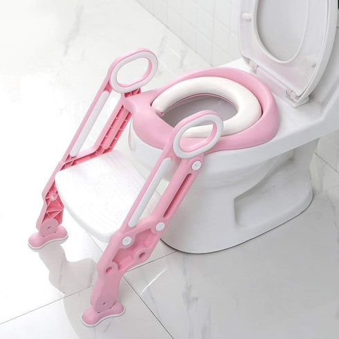 KATARUS Potty Training Toilet Seat with Step Stool Ladder for Kid and Baby, Adjustable Toddler Toilet Training Seat