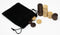 DA VINCI Solid Wood Backgammon and Checkers Pieces – 30 Replacement Ridged Game Chips with Cloth Storage Bag