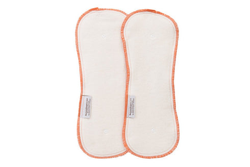 Buttons Diapers Buttons Hemp/Organic Cotton Diaper Inserts - Nighttime - 2 Pack (Small)