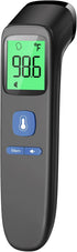 Non-Contact Thermometer for Adults and Kids, FSA Eligible, Touchless Infrared with Fever Alarm, Black