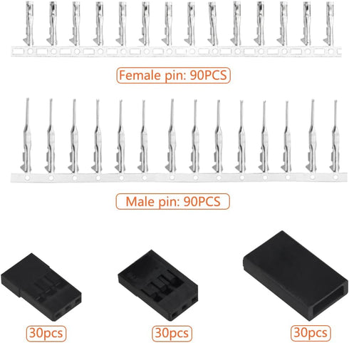WMYCONGCONG 30 Kits Servo Plug Connector with 16Ft 22Awg Servo Wire, Male Female Kit Compatible with Futaba