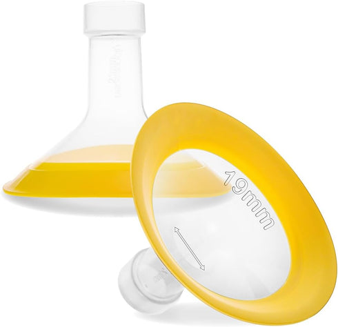 Nenesupply 19mm Oval Flanges Compatible with Lansinoh Breast Pump Parts Replace 19mm