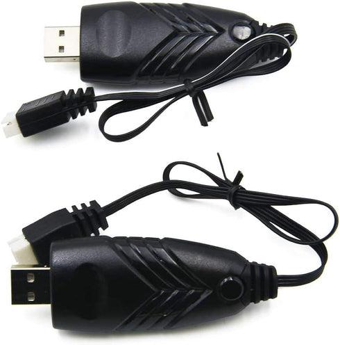 Blomiky 2 Pack 3S 1.5A USB Charger Cable - Suitable for RC Car, Boat, Airplane, Drone, 11.1V USB