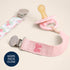 Pack 2 Itzy Ritzy Fabric Pacifier Strap Universal Pacifier Clip Attaches to Clothing, Strollers & Bags - Keeps