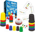 Quick Stacking Cups Games for Kids - Classic Matching Cup Game with 24 Cards & 30 Cups, Family Games for Party