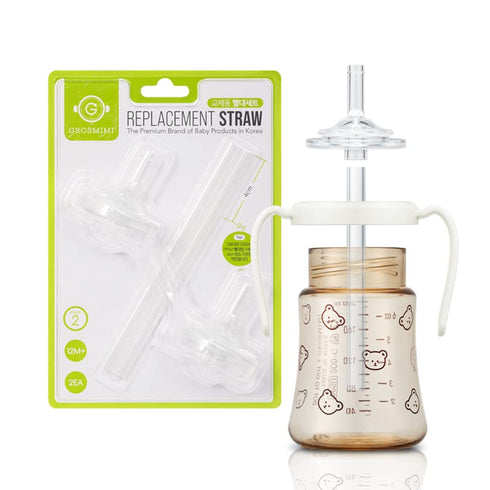 Grosmimi Stage 2 Replacements Straw Kit, 2 Counts