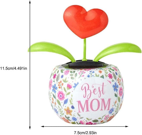 Sunflower Solar Dancing Flower Insect for Car Decoration, Cute Solar Power Flip Flap Swing Dancing Flower, 1 Pc