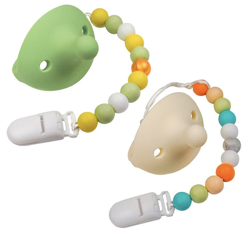 3-36 2 Pack Kids Heroes One-Piece Silicone Pacifiers for Babies Months, BPA-Free, (Mint Green and Vanilla)