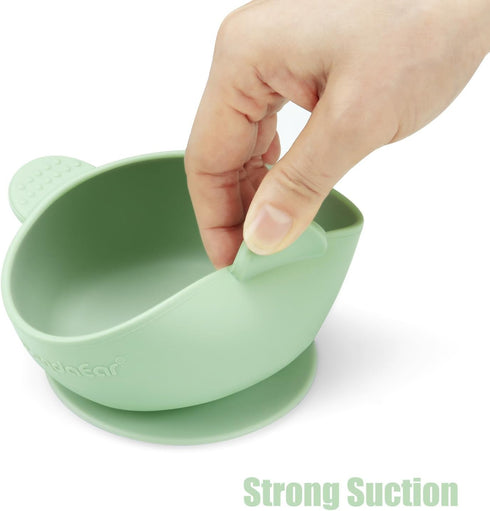 PandaEar 3 Pack Suction Bowls for Baby Toddlers 6-12 Months, Silicone Bowls with Suction for Food Feeding, BPA Free