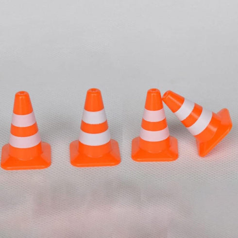 STOBOK 7pcs Traffic Cone - Miniature Traffic Signs Toys for Kids, DIY Traffic Roadblock Educational Toys