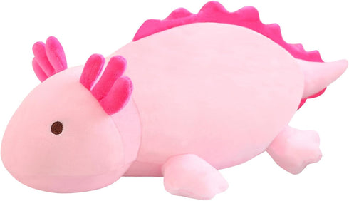 SQEQE Weighted Axolotl Plush Toy, Pink Stuffed Animals Cute Weighted Pillow for Girls & Boys Age 3-12 (9.8")