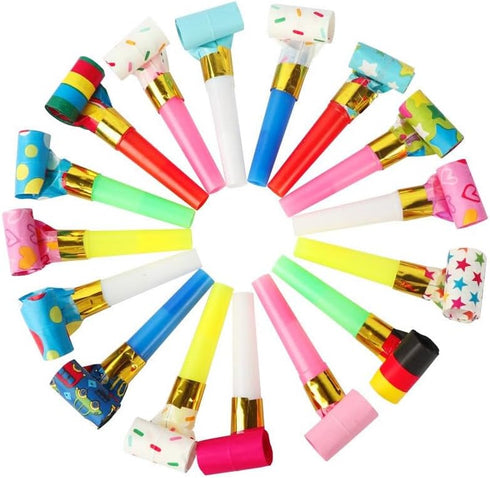 30Pcs Party Blower, Multicolor Musical Blowouts Whistles for Funny Party Noisemakers and Supplies