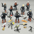 8 PCS Building Block Action Mini-Figures with Military Weapons Accessories, Army City Policeman SWAT Model Toys