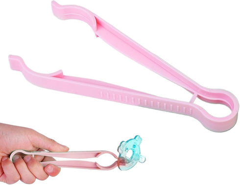Generic 2Pcs| 7.1"x3.1" Baby Bottle Tongs Heat-Resistant & Non-Slip Grip | BPA-Free Sterili-zer Tongs with Hanging