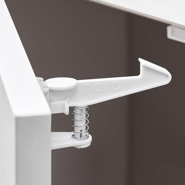 Inaya Cabinet Locks Child Safety Latches, Baby Proofing Cabinets & Drawers, No Drilling Required! (12 Pack)