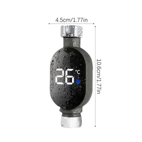 VBSNKLOI LED Shower Thermometer, LED Shower Temperature Gauge Led Digital Display Instant-Read Temperature Gauge