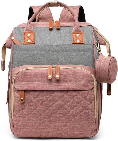 zepingminn Diaper Bag Backpack, Multifunctional Travel Baby Bag with Changing Pad, Insulated Bottle