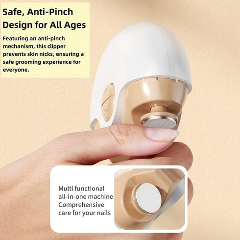 zimumoda Anti-Pinch Electric Nail Clipper for Adults and Seniors, Automatic Nail File and Nail Grinder for Women, Safe