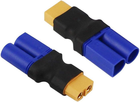 4pcs Female XT60 to Male EC5 Adapter - No Wires RC LiPo Battery Connectors