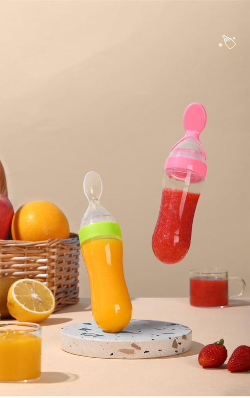 Generic Silicone Squeeze Feeding Spoons - Baby Food Maker & Feeder - Safe & Convenient Feeding Solutions for Kids