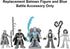 Replacement Poseable Batman Figure and Blue Battle Accessory for Imaginext Playset Inspired by DC Superfriends