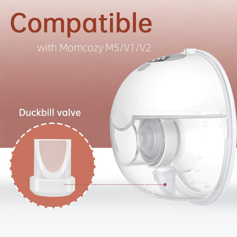 8pcs Momcozy M5, M5 V1/ V2 Duckbill Valves Compatible with Replacement Duckbill Pump Parts Accessories for / Pumps