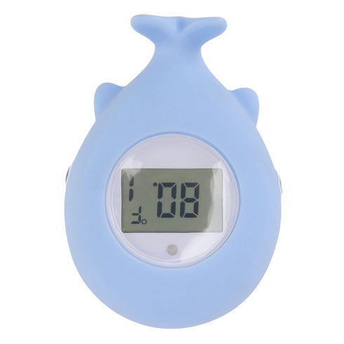 Hamwesh Baby Bath Thermometer, Whale Shaped Floating Water Thermometer with LCD Display and Silent Alarm for Newborn
