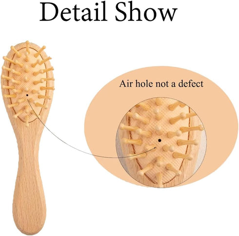 ZYDZKA Set Set Personalized Baby Hair Brush And Comb For Boy Girl Newborn, Custom Wooden Toddler Hair Brush With Soft