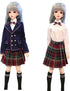 niannyyhouse 1/4 BJD Dolls Clothes Dark Blue Plaid School Uniform Blazer Outfit with Skirt and Socks (1/4BJD-Girl)