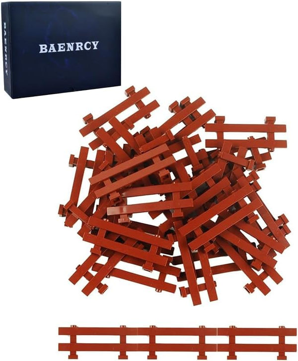 50pcs Fence Building Blocks - City Accessories House Sencery Set DIY Building Kit Compatible with Major Brands (#3)