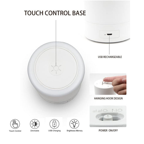 G Keni Nursery Night Light for Baby - Portable LED Touch Lamp for Kids and Adults, USB Rechargeable Dimmable Warm Light