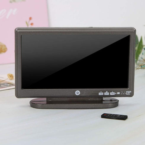 1:12 Miniature TV with Remote Control for Dollhouse Accessories and Furniture Decoration