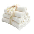 10 Pack Reusable Baby Washcloths - Soft Absorbent Organic Cotton Towel Face Wipes for Newborn Bath (White)