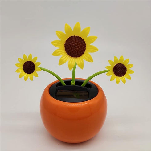 Apple Blossom Solar Dancing Flower Sunflower Toy, Car Swinging Decoration, Eco-Friendly Honey Bee Swing Toys.