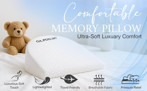 OA.FON.SO Pregnancy Wedge Incline with Removable Cover, Memory Foam Body Positioner for Acid Reflux and Respiratory