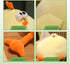 Funny Fat Chicken Plush Pillow - 17.7" Super Soft Simulation Mother Hen Doll, Cute Neck Pillow for Boys, Girls