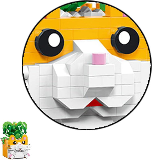 Hamster Building Blocks, Animal Micro Mini Building Block Kit, Building Blocks of Animals and Plants, Mini Hamster Building Bricks for Adults & Boys & Girls (664Pcs)