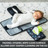 SAIGA CASA Portable Baby Changing Pad Waterproof Travel Diaper Mat for Newborns, Lightweight & Foldable with Wipeable