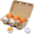 Sportsvoutdoors 6PCS Wooden Egg Kitchen Toys, Kids Play Food Cooking DIY Pretend Play Food Set
