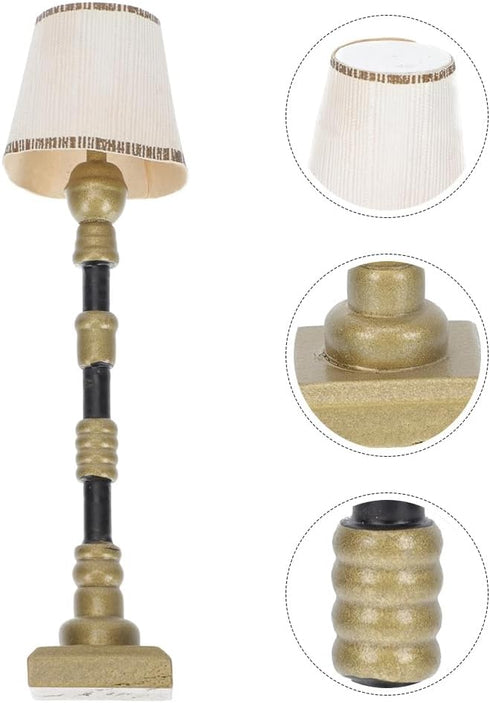 MAGICLULU 2 Pcs Miniature Dollhouse Floor Lamp LED Light Furniture for Dolls House