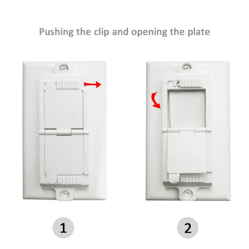 Rocker Light Switch Guard - ILIVABLE Child Proof Switch Plate Cover, Protects Lights from Accidental Use (Clear, Pack