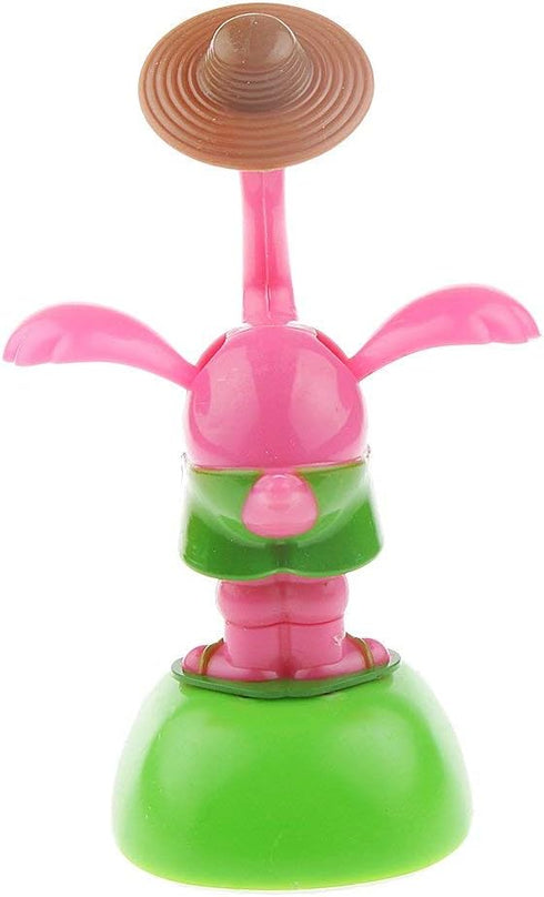 2pcs Solar Powered Car Toy Animal Dancing Dolls - Solar Powered Dancing Cactus Crane Home Ornament