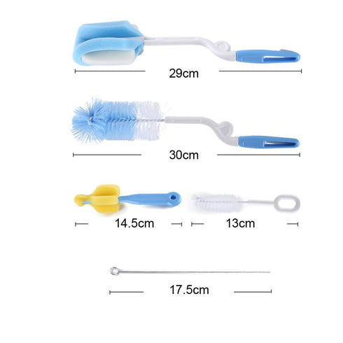 Honbay Bottle Brush Cleaner Kit - 5 PCS with Teat Cleaner and Straw Brushes, Random Color